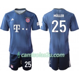 Camisolas de Futebol FC Bayern München MULLER 25 Criança Equipamento 3ª 2018/19 Manga Curta 